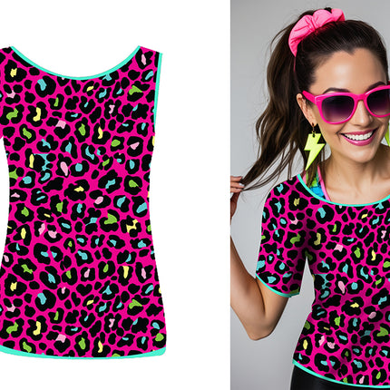 Camiseta leopardo años 80