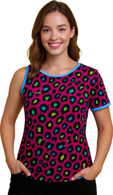Camiseta leopardo años 80