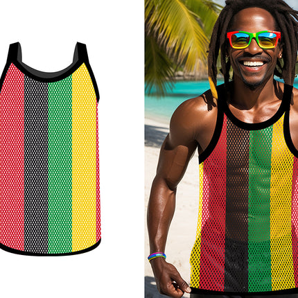 Camiseta de rejilla jamaicana