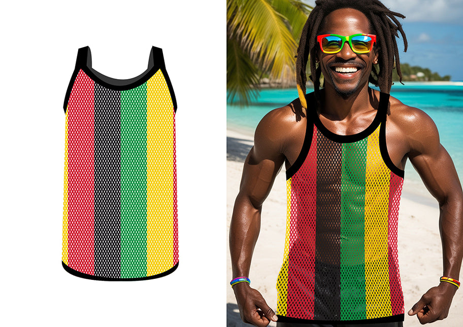 Camiseta de rejilla jamaicana
