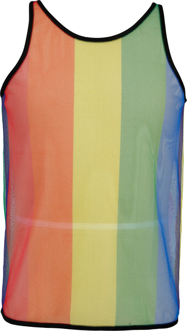 Camiseta de malla arco iris