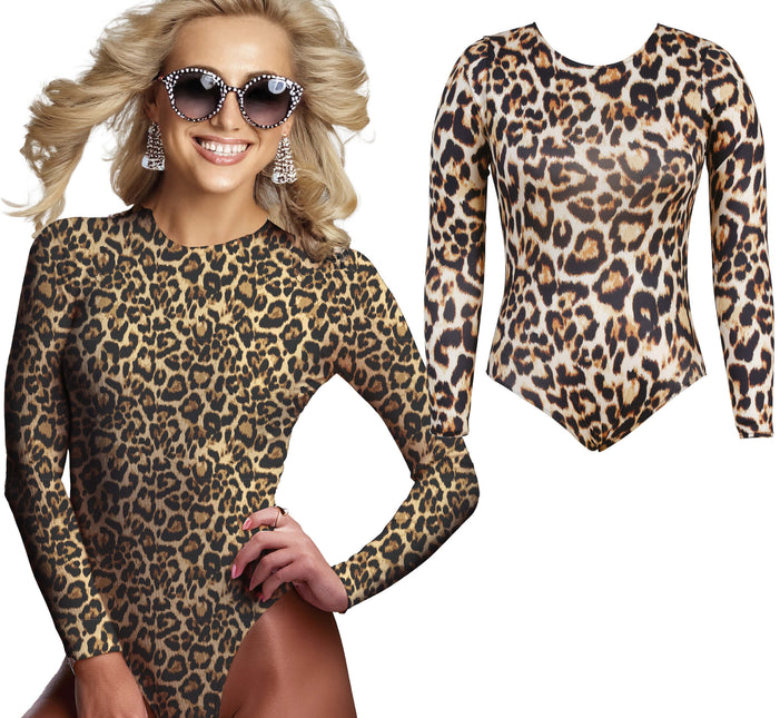 Body Leopardo Marrón Beige Señoras