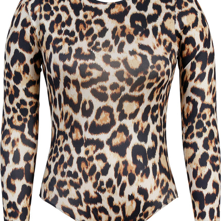Body Leopardo Marrón Beige Señoras