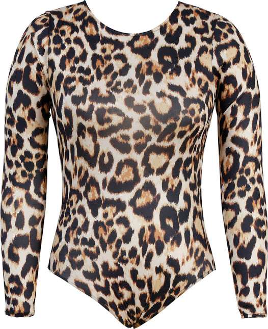 Body Leopardo Marrón Beige Señoras