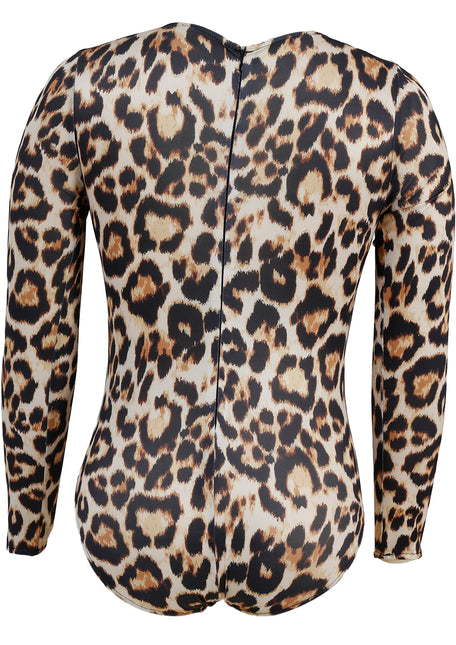 Body Leopardo Marrón Beige Señoras