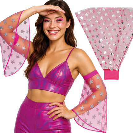 Disco 70S Mangas Mariposa Estrellas