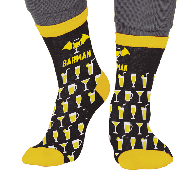 Calcetines Barman Negro Amarillo