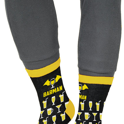 Calcetines Barman Negro Amarillo
