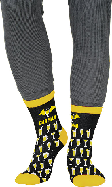 Calcetines Barman Negro Amarillo