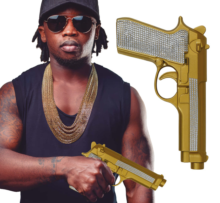 Purpurina Pistola Falsa Oro Plata