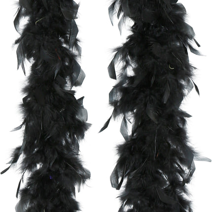 Pluma de boa, 80 gr negra