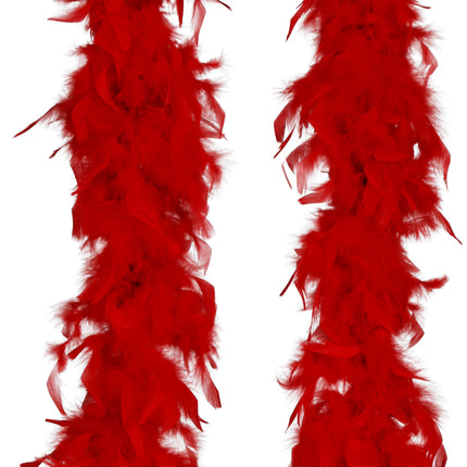 Pluma de boa, 80 gr roja