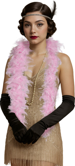 Pluma de boa, 80 gr rosa