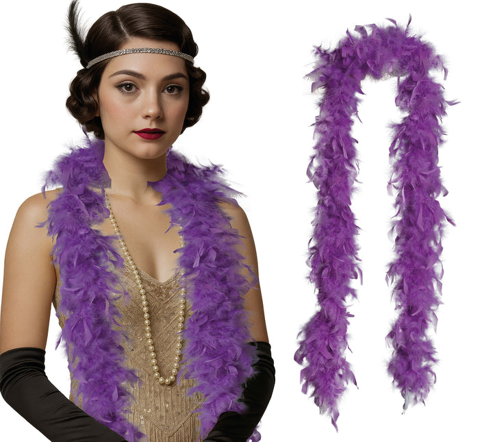 Pluma de boa, 80 gr morada