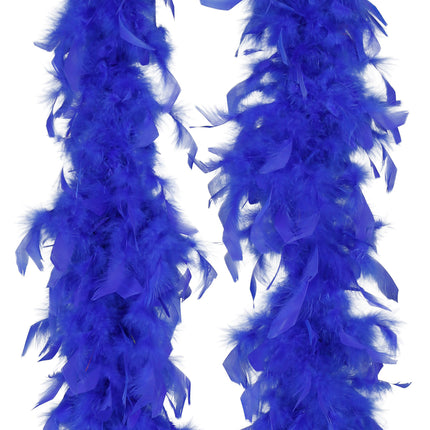 Pluma de boa, 80 gr azul