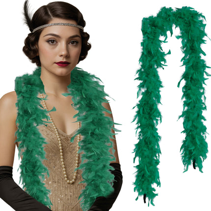 Pluma de boa, 80 gr verde