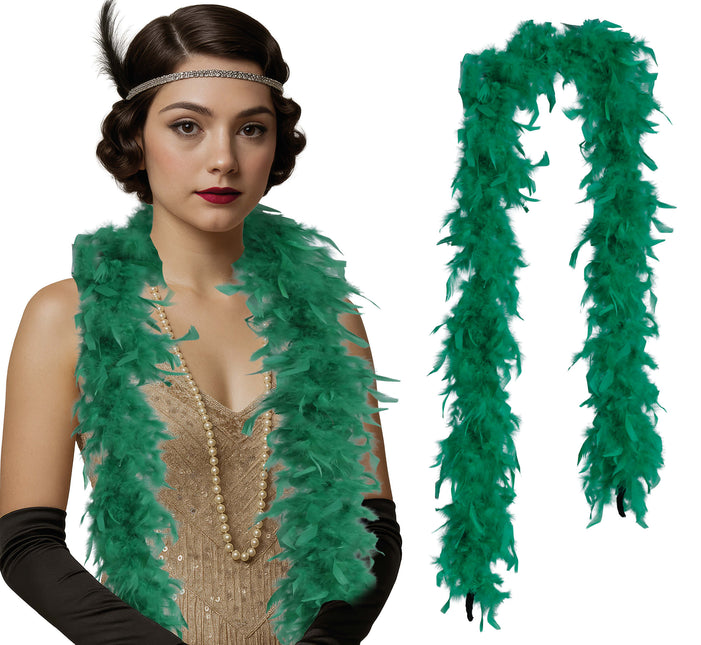 Pluma de boa, 80 gr verde