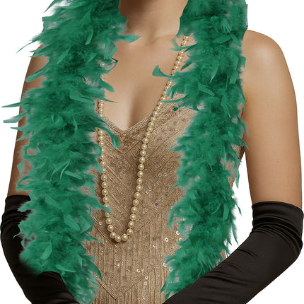 Pluma de boa, 80 gr verde