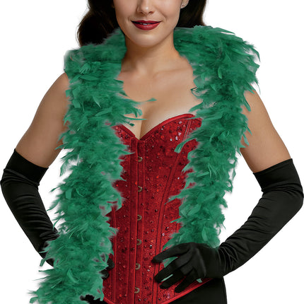 Pluma de boa, 80 gr verde