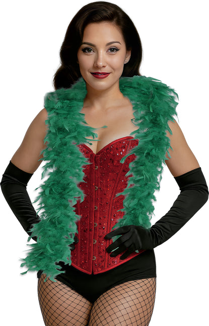 Pluma de boa, 80 gr verde