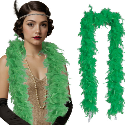 Pluma de boa, 80 gr verde