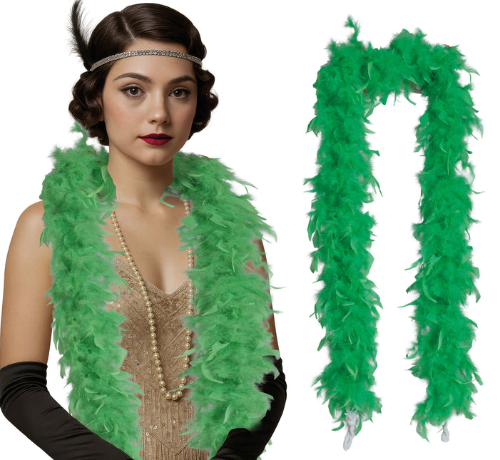 Pluma de boa, 80 gr verde