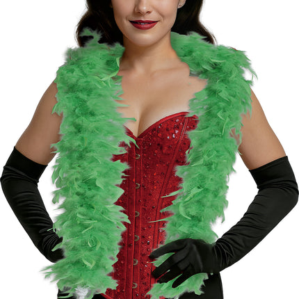 Pluma de boa, 80 gr verde