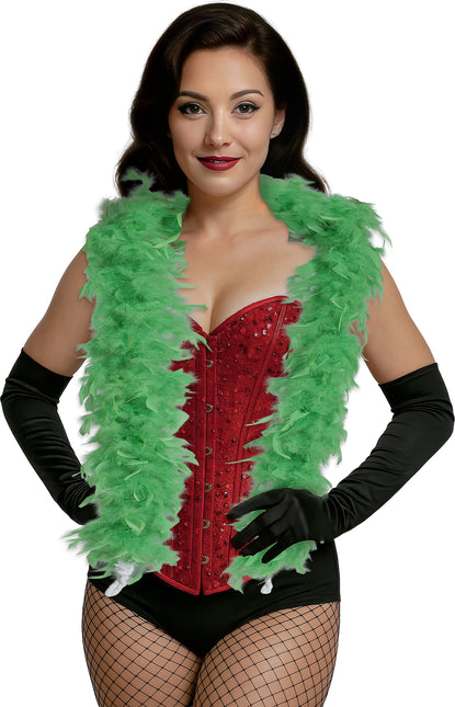 Pluma de boa, 80 gr verde