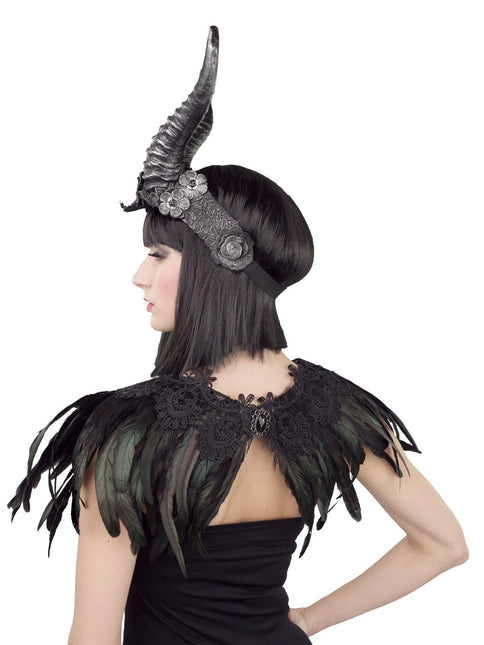 Collar de plumas Raven