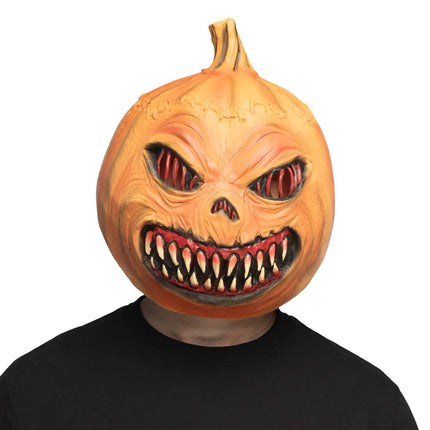 Máscara de látex para la cabeza «Monstruo de calabaza»