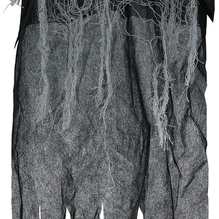 Muñeca Halloween Esqueleto Negro Con Capa 60cm
