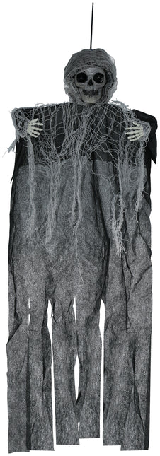 Muñeca Halloween Esqueleto Negro Con Capa 60cm