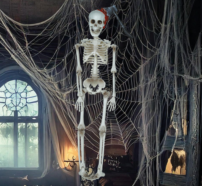 Halloween Decoración Colgante Esqueleto Con Hacha 40cm