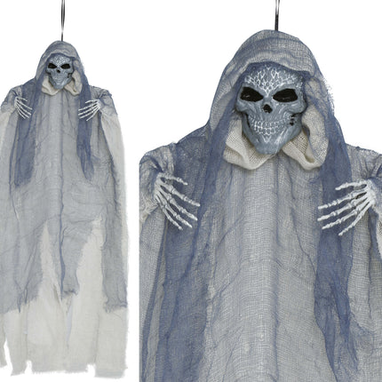 Muñeca Halloween Esqueleto Gris Con Capa