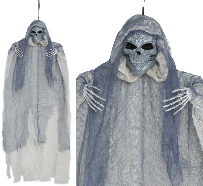 Muñeca Halloween Esqueleto Gris Con Capa