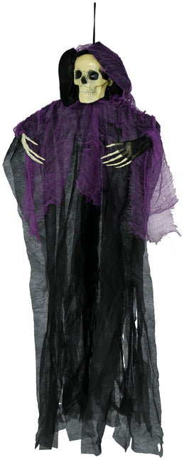 Halloween Esqueleto Negro Morado 90cm