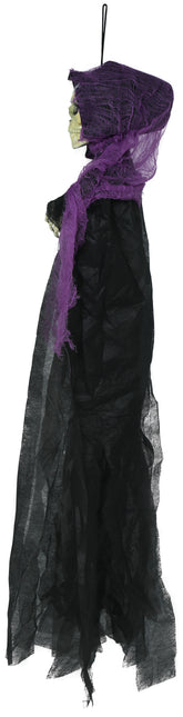 Halloween Esqueleto Negro Morado 90cm