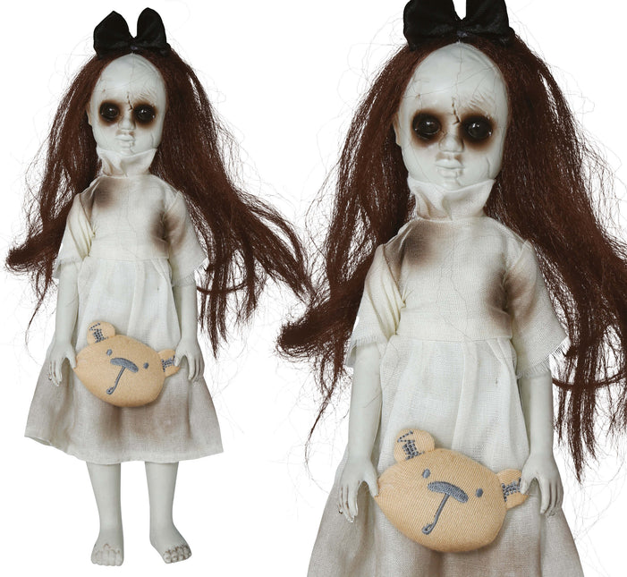 Halloween Muñeca Niña Con Peluche 30cm