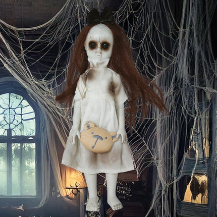 Halloween Muñeca Niña Con Peluche 30cm