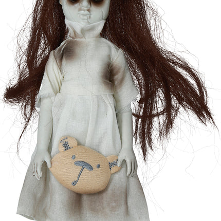 Halloween Muñeca Niña Con Peluche 30cm