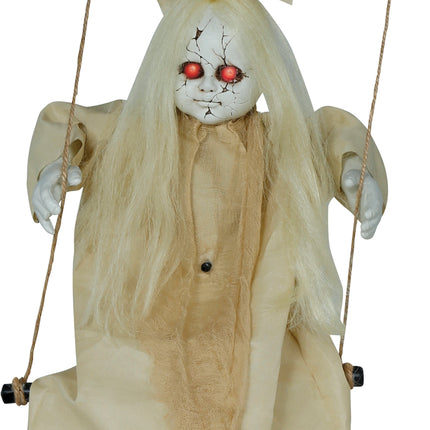 Muñeca De Halloween Con Luz Y Sonido 75cm