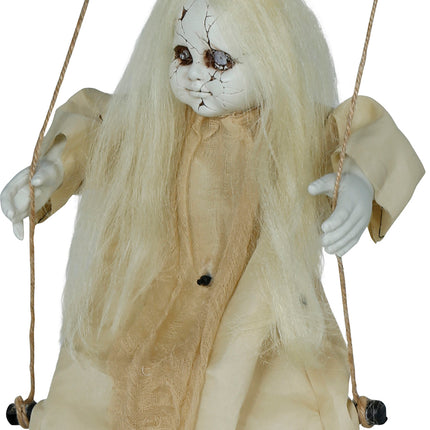Muñeca De Halloween Con Luz Y Sonido 75cm
