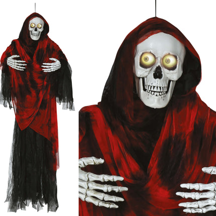 Muñeca Halloween Esqueleto Con Luz Y Ojos Móviles 1,7m