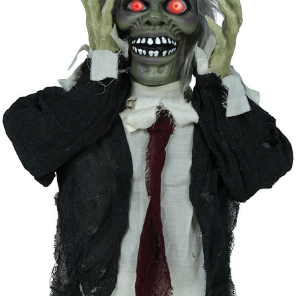 Muñeca Halloween Zombie Con Luz, Sonido Y Movimiento 55cm