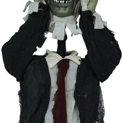 Muñeca Halloween Zombie Con Luz, Sonido Y Movimiento 55cm