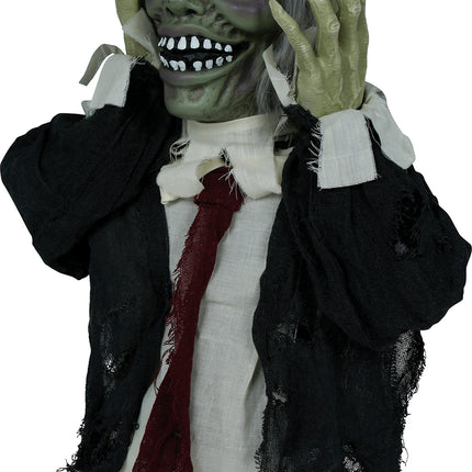 Muñeca Halloween Zombie Con Luz, Sonido Y Movimiento 55cm