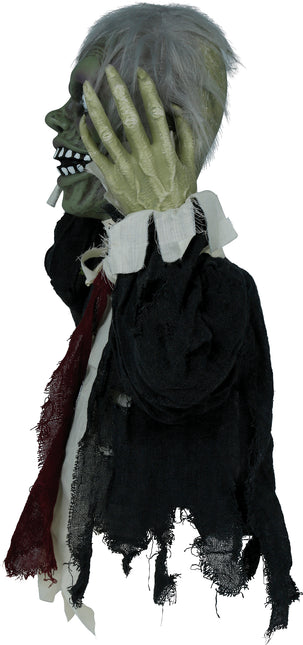 Muñeca Halloween Zombie Con Luz, Sonido Y Movimiento 55cm