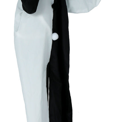 Muñeco Halloween Payaso Blanco Negro Con Luz Y Sonido 1,7m