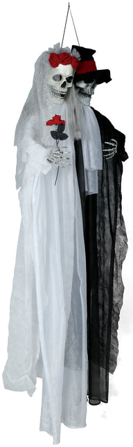 Muñeca Halloween Pareja Nupcial Con Luz Y Sonido 1,85m