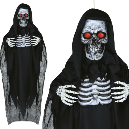 Muñeco Halloween Esqueleto Con Luz Y Sonido 1,8m